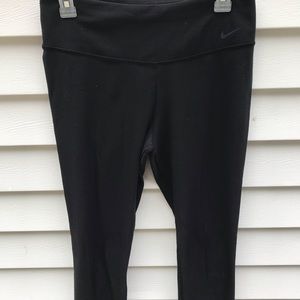 Solid Black Nike Leggings Medium